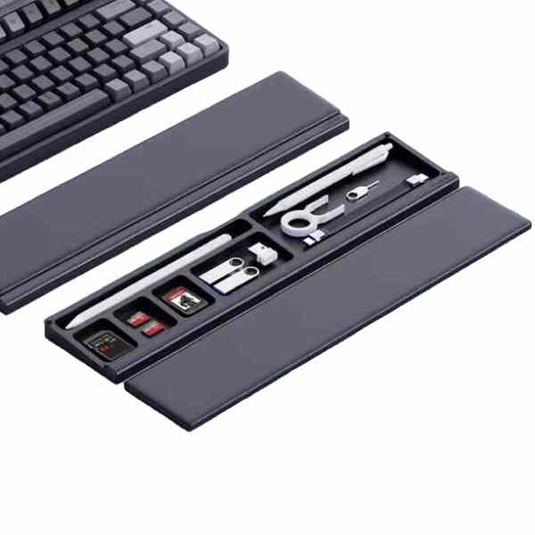 Black store Keyboard Wrist Rest Pad Ergonomic Soft With Storage Box cover