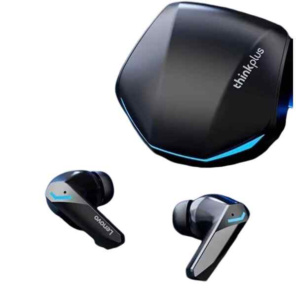 Lenovo Thinkplus gm2 Pro Earphones Bluetooth Noise Reduction Black charging station phone watch