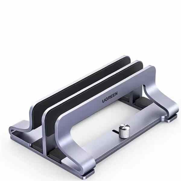 Dual Vertical Laptop Stand Notebook Laptop Tablet Stand Dual silver