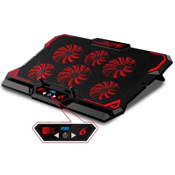 Gaming Laptop Cooling Pad 17inch Six Fan Led Screen cover