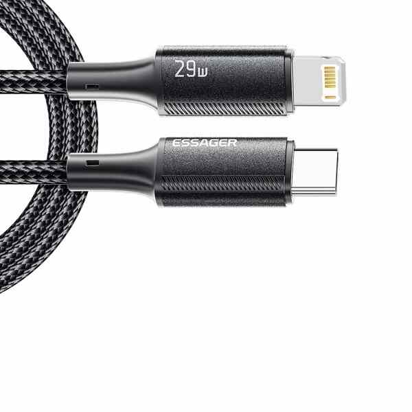 USB Type C To Lightning Cable For iPhone iPad Macbook 0.25m