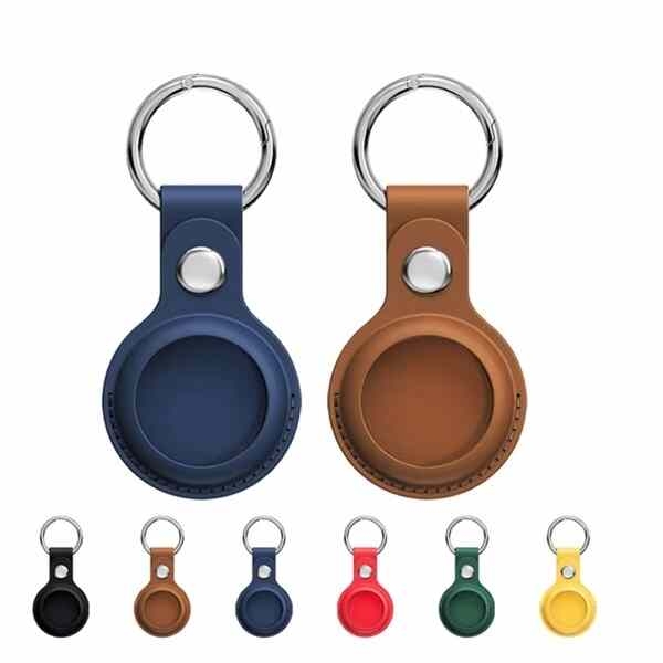 Air Tag Key Chain Apple Airtags Case Leather Keychain